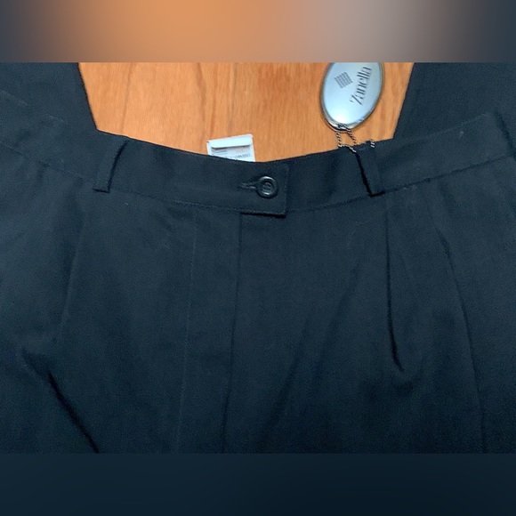 Y2K Vintage NWT Women’s 12 Zanella ANNA Black 100% Wool Pleated Pants - Picture 3 of 16